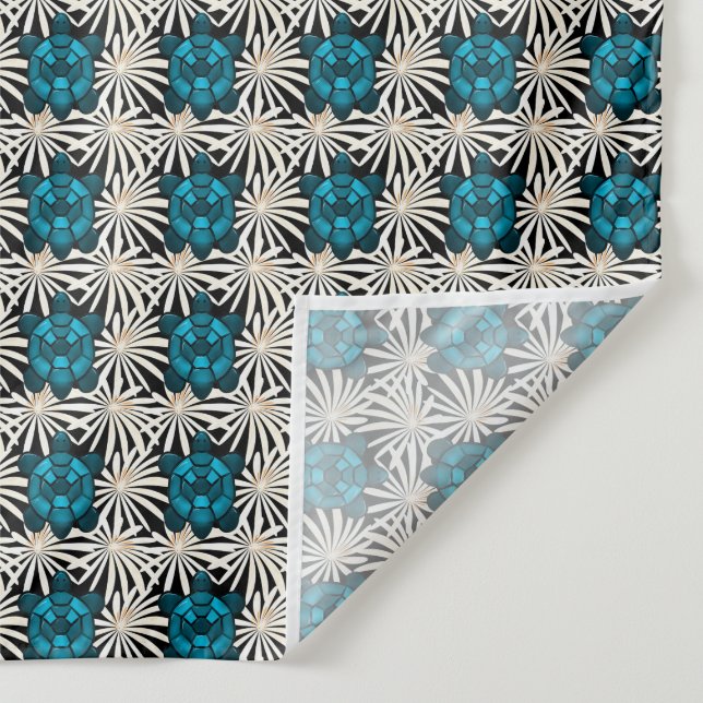 Cute Turtle Floral pattern  Tapestry (Detail)