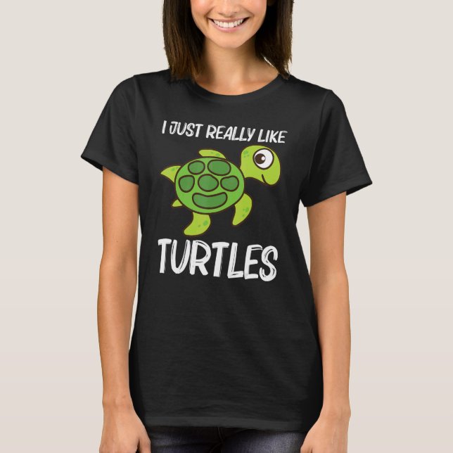 Cute Turtle For Men Women Sea Turtle Reptile Anima T-Shirt (Front)