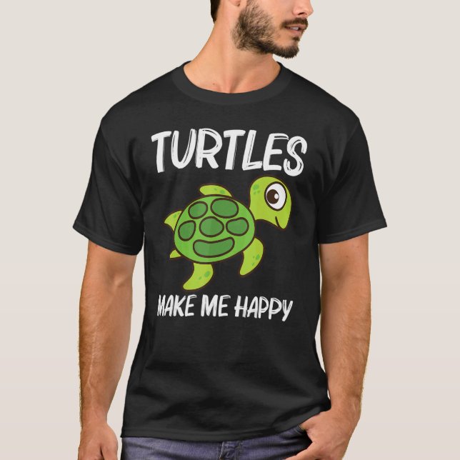 Cute Turtle For Men Women Sea Turtle Reptile Anima T-Shirt (Front)