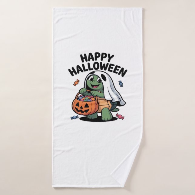 Cute Turtle Ghost Costume � Adorable Halloween Tri Bath Towel (Bath Towel)
