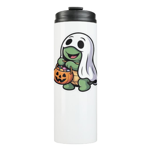 Cute Turtle Ghost Costume � Adorable Halloween Tri Thermal Tumbler (Front)