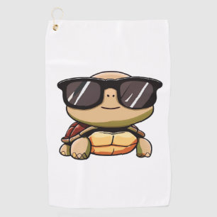Cute Turtle Halloween 2023 sunglasses Costume Over Golf Towel