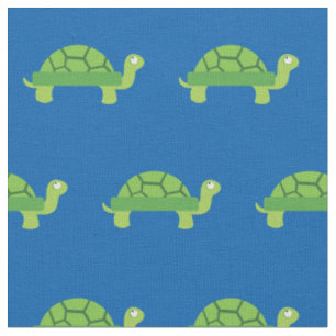 Cute Turtle Kid Baby Nursery Blue Tortoise Fabric