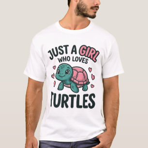 Cute Turtle Lover Girl Vintage Engraving Shirt Des