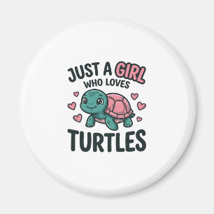 Cute Turtle Lover Girl Vintage Engraving Shirt Des Magnet