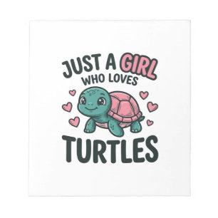 Cute Turtle Lover Girl Vintage Engraving Shirt Des Notepad
