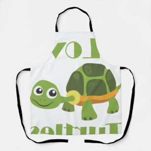 Cute Turtle loving Kid Reptile Fan Apron