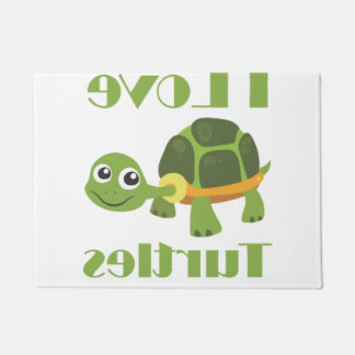 Cute Turtle loving Kid Reptile Fan Doormat