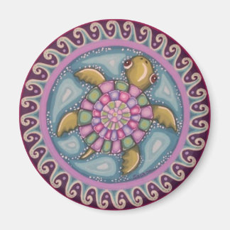 Cute turtle mandala magnet by Soozie Wray