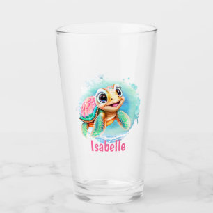 Cute Turtle Name Kids Glass