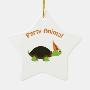 Cute Turtle Party Animal Ceramic Tree Decoration