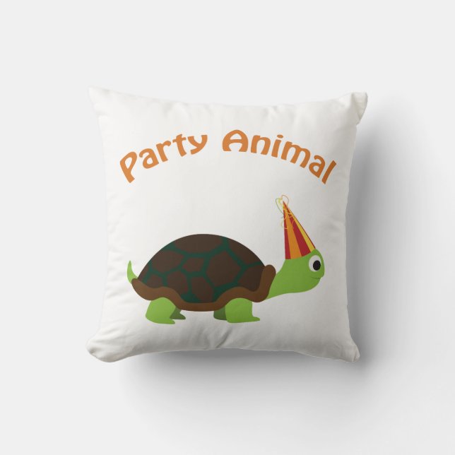 Cute Turtle Party Animal Cushion (Front)