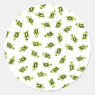 Cute turtle pattern  classic round sticker