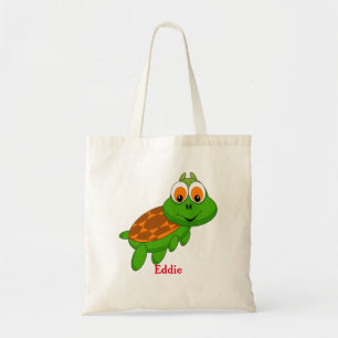 Cute Turtle Personalised Bag Tote for Girl