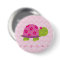 Cute Turtle Personalised Button for Girls
