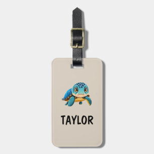 Cute Turtle Personalised Colourful Bag Backpack Luggage Tag