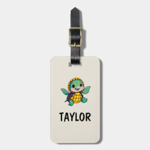 Cute Turtle Personalised Colourful Bag Backpack Luggage Tag