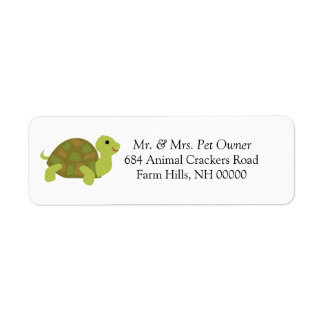 Cute Turtle Return Address Labels Stickers