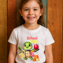 Cute Turtle "School Time" Back to School Design