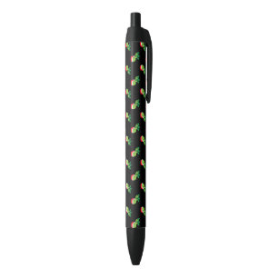 Cute Turtle Sea Animal Merry Christmas Santa Claus Black Ink Pen