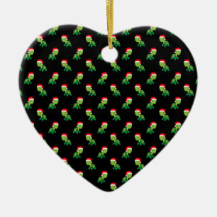 Cute Turtle Sea Animal Merry Christmas Santa Claus Ceramic Tree Decoration