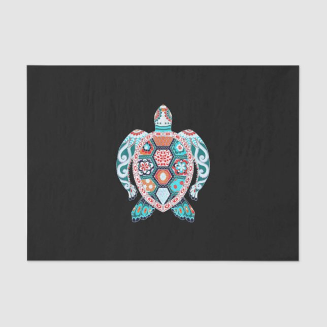 Cute Turtle - Sea Turtle Sea Ccean Beach Lover Tissue Paper (Front)