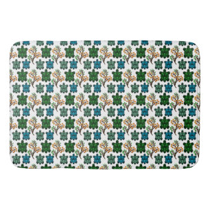 Cute Turtle Seamless Pattern   Ocean Animal Repeat Bath Mat