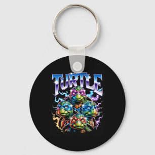 Cute Turtle Squad Electric Lightning Halloween Key Ring