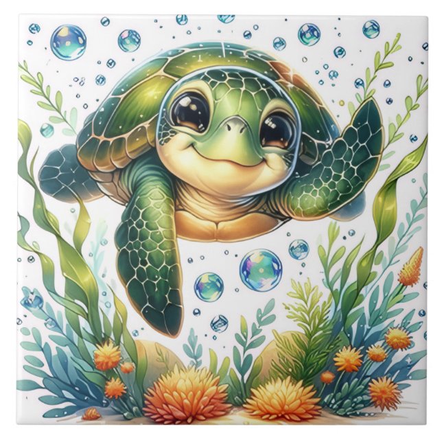 Cute turtle tile (Front)