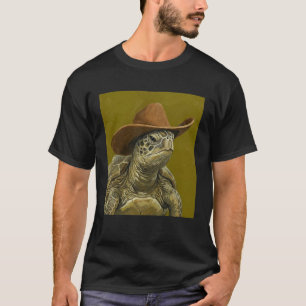 Cute Turtle Wearing a Cowboy Hat T-Shirt