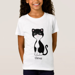 Cute Tuxedo Cat Cartoon T-Shirt