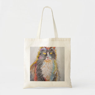 Cute Tuxedo Cat Drawing art Cats Tote Bag