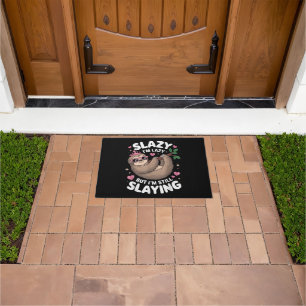 Cute Tween Girl Funny Animal Sloth Slay Meme Trend Doormat
