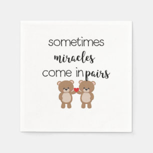 Cute Twin Bear Baby Napkin