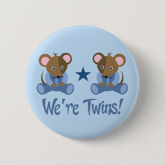 Cute Twin Boy Mice Gift 6 Cm Round Badge