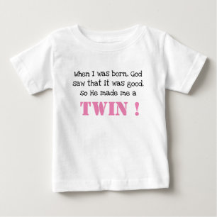 Cute Twin Saying Baby T-Shirt