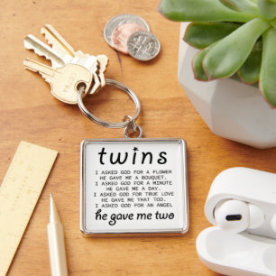 Cute Twins Key Ring