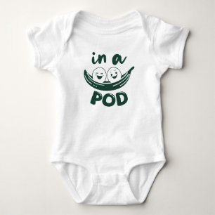 Cute twins two peas pod  baby bodysuit