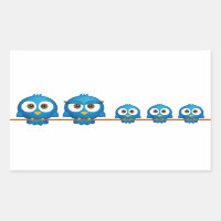 Cute twitter bird family cartoon