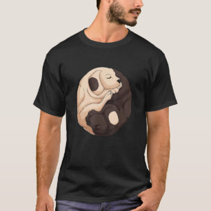 Cute Two Dogs Asian Japanese Yin And Yang Symbol M T-Shirt