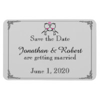 Cute Two Grooms Cartoon Gay Wedding Save the Date