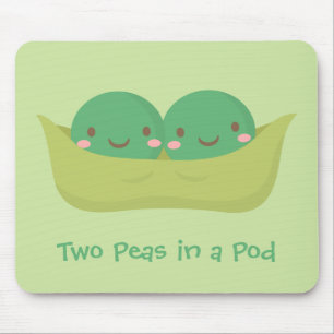 Cute Two Peas in a Pod For Mummy Mouse Mat