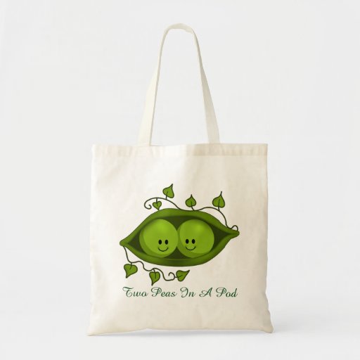 Image of Cute Two Peas In A Pod Tote Bag