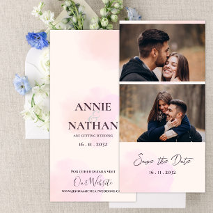 Cute Two Photos Wedding save the date Invitation
