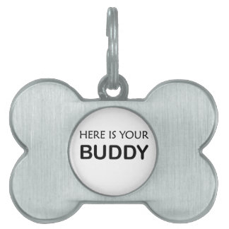 cute typographic Pet Collar - love for pets gift Pet ID Tag