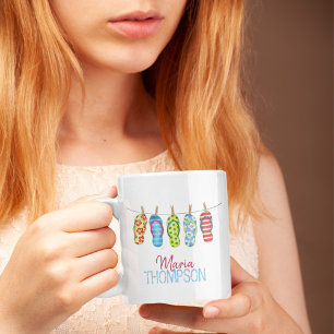 Cute Typography Summer Personalised Coffee Mug