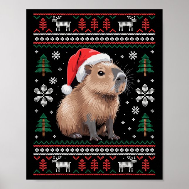 Cute Ugly Capyra Christmas 2  Poster (Front)