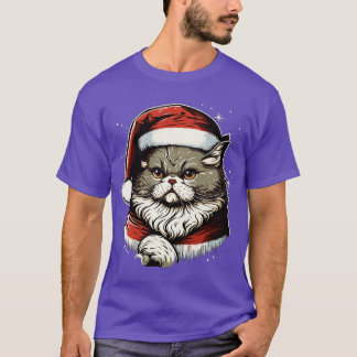 Cute Ugly Christmas Cat Gift Funny Cat Christmas 3 T-Shirt