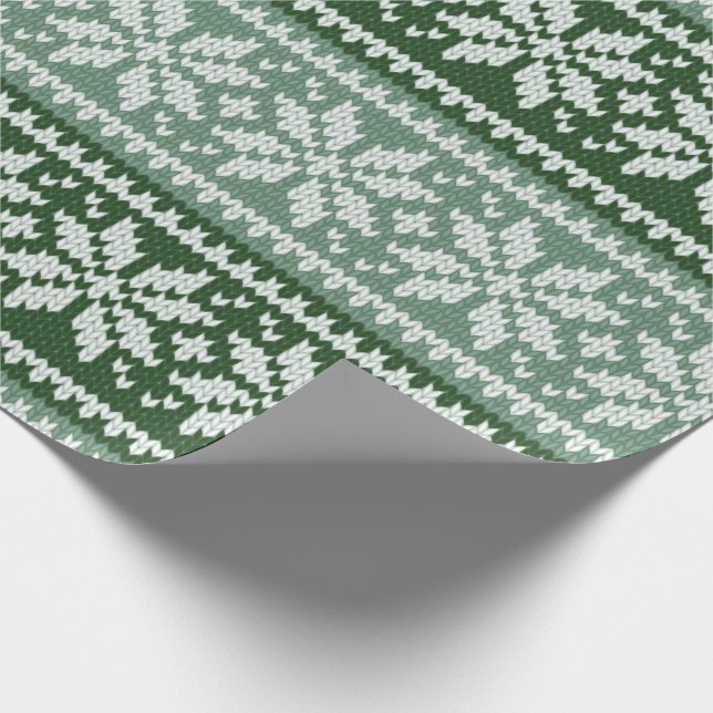 Cute Ugly Christmas Sweater Wrapping Paper (Corner)