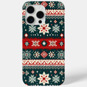 Cute Ugly Sweater Pattern Christmas iPhone 15 Pro Max Case